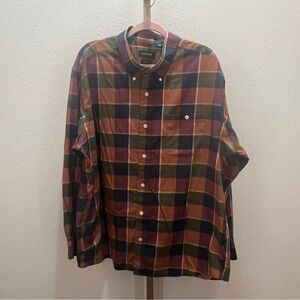 Orvis No-Work Work Shirt Mens XXL Cotton Multicolor Plaid Long Sleeve Button Up